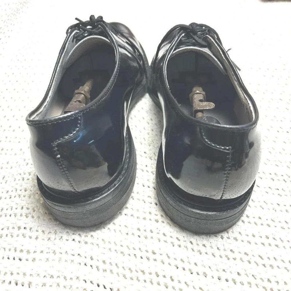 Knapp K17 76003‎ Black Patent Military Uniform Derby Shoes Mens 8.5H